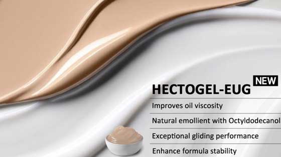 얇고 부드러운 발림성을 제공하는 내추럴 오일 기반 점증제,HECTOGEL-EUG를 만나보세요