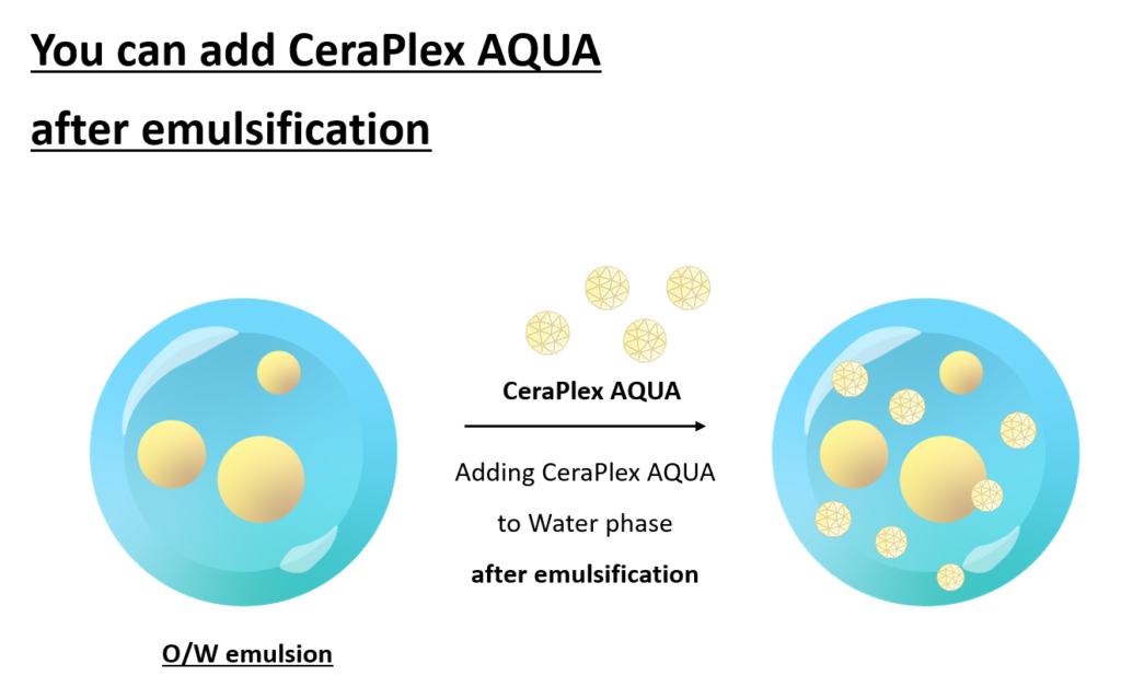 O/W 제형에 세라마이드를 쉽게 사용하는 방법은?